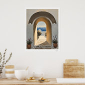 Küstenbogenweg zum Meer Kunstprint Poster (Küche)