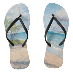 Küstenbrise Fine Art Stranddruck Badesandalen