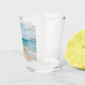 Küstenbrise Fine Art Stranddruck Schnapsglas (Rechts)