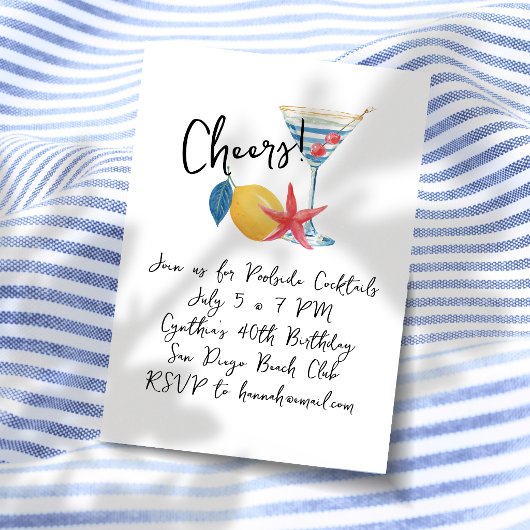 Küstencocktailparty Einladung