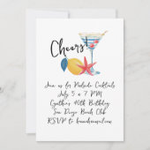 Küstencocktailparty Einladung (Vorderseite)