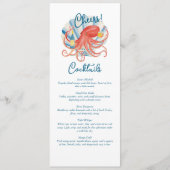 Küstencocktailparty Menükarte (Vorderseite)