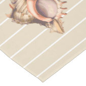 Küstenconch Seashell & Stripes Mittelgroßer Tischläufer (Ecke)