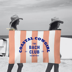 Küstencowgirl Der Bach Club Rosa Cabana Streifen Zubehörtasche