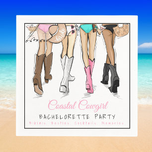 Küstencowgirl-Junggesellinnenabschied-Bikinis-Best Serviette