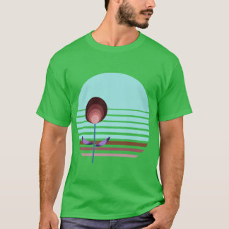 Küstendekor inspirierte retro Bauhaus Botanik 3 T-Shirt