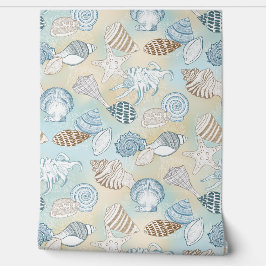 Küstendekoration Beach Seashells Tapete