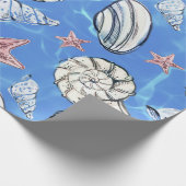 Küstendekoration Seashell Ocean Water Geschenkpapier (Ecke)