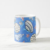 Küstendekoration Seashell Ocean Water Kaffeetasse (VorderseiteRechts)