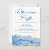 Küstenelegantes Party Wasserfarben Einladung (Vorderseite)