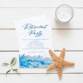 Küstenelegantes Party Wasserfarben Einladung