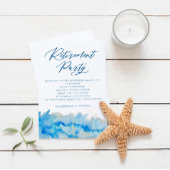 Küstenelegantes Party Wasserfarben Einladung