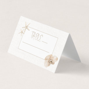 Küsteneleganz Hochzeit Tischnummer Platzkarte