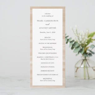 Küsteneleganz Neutrale Elegante Hochzeit Programm