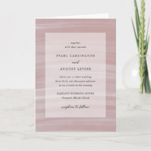 Küsteneleganz Rosa Hochzeit Einladung