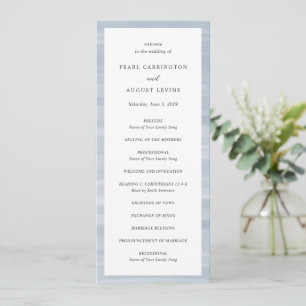 Küsteneleganz Stilles Blau Elegante Hochzeit Programm