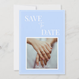 Küsteneleganz zur Hochzeit – Blau Einladung