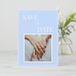 Küsteneleganz zur Hochzeit – Blau Einladung