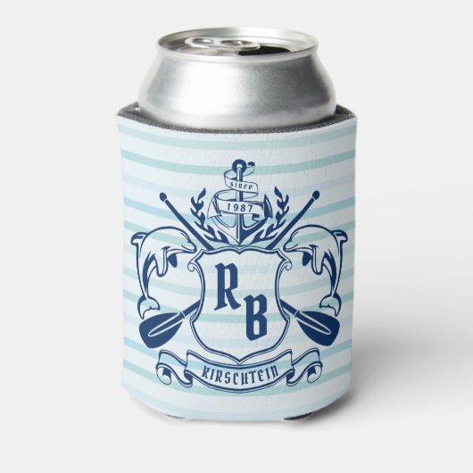 Küstenemblem-Delphine Anker-Ohr-Schild Dosenkühler (Kanne Rückseite)