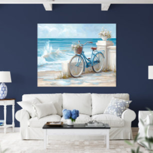 Küstenfahrrad Meeresufer Wandkunst Druck Poster