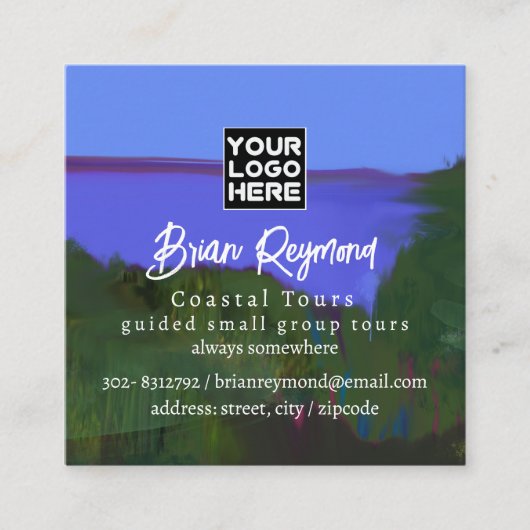 Küstenfahrten Quadratische Visitenkarte (Vorderseite)