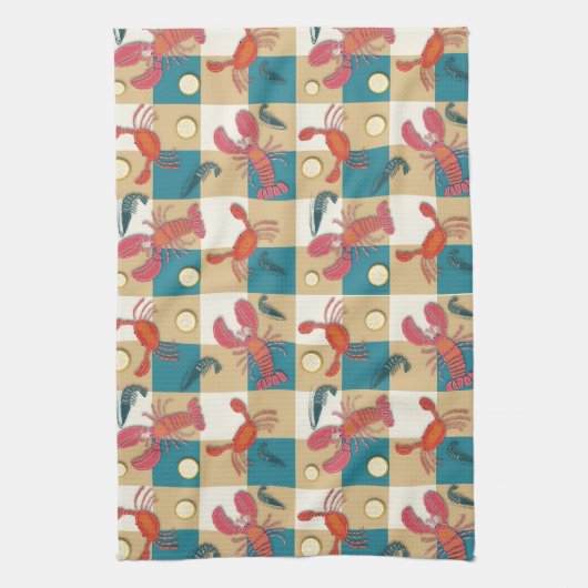 Küstenfang Picnic Geschirrtuch (Vertikal)