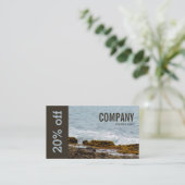 Küstenfelsen und Ozean-Brandung: Loyalität: Kunde Treuekarte (Stehend Vorderseite)