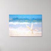 Küstenfisch am Strand Abstrakte Kunst Leinwanddruck (Vorderseite)