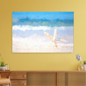 Küstenfisch am Strand Abstrakte Kunst Leinwanddruck (Insitu (Wohnzimmer))