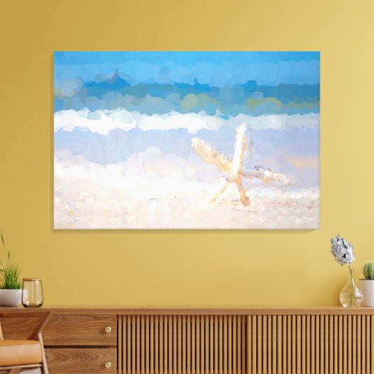 Küstenfisch am Strand Abstrakte Kunst Leinwanddruck (Insitu (Wohnzimmer))