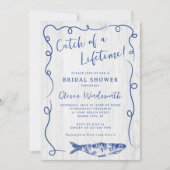 Küstenfisch Rustikales whimsisches Brautparty Einladung (Vorderseite)