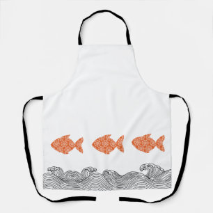 Küstenfische & Wellen Schürze