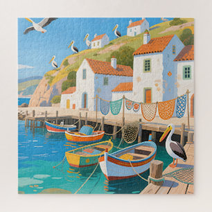 Küstenfischerdorf Pelikane Puzzle