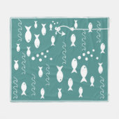 Küstenfischschule Fleecedecke (Vorderseite (Horizontal))