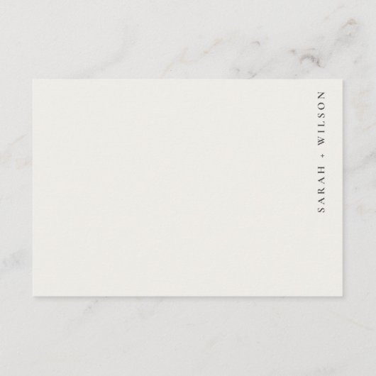 Küstenflorale Arch Beach Seascape Hochzeitsdetails Begleitkarte (Rückseite)