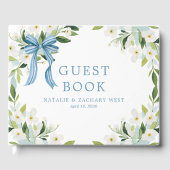 Küstenflorales und Schleifen-Gästebuch Gästebuch (Vorderseite)