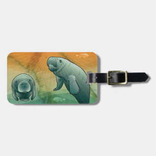 Küstenflorida-Manatis Gepäckanhänger