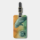 Küstenflorida-Manatis Gepäckanhänger (Vorderseite vertikal)