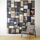 KüstenFoto Farbblockruhiges des Chic-Monogramm-10 Wandteppich (Beispiel)