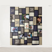 KüstenFoto Farbblockruhiges des Chic-Monogramm-10 Wandteppich (Vorderseite)