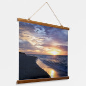 Küstenfriedenheit Wandteppich Mit Holzrahmen (Gewinkelt)