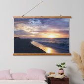 Küstenfriedenheit Wandteppich Mit Holzrahmen (Schlafzimmer)