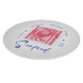 Küstengarnelen-Stoff-Setter Schneidebrett (Ecke)