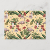 Küstengelb Flamingo Hochzeit QR Karte (Rückseite)