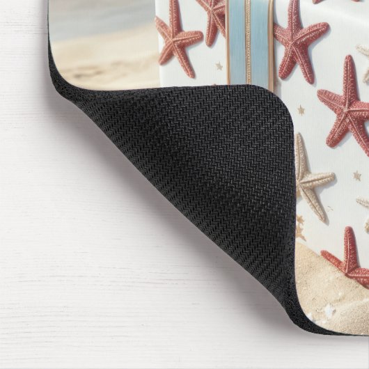 Küstengeschenk mit Seestern Mousepad (Ecke)