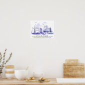 Küstengestalteter Bibelvers Poster (Küche)