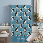 Küstengestaltung Arktis Tier Pinguin Badehandtuch
