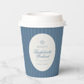 Küstengestreifte Jungferndame Pappbecher (Rückseite)