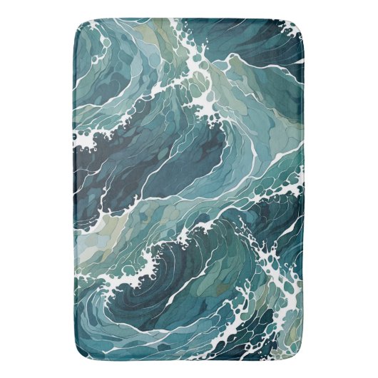 Küstengewässer Abstrakt Badematte (Vorderseite Vertikal)