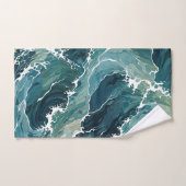 Küstengewässer Abstrakt Badhandtuch Set (Handtuch)